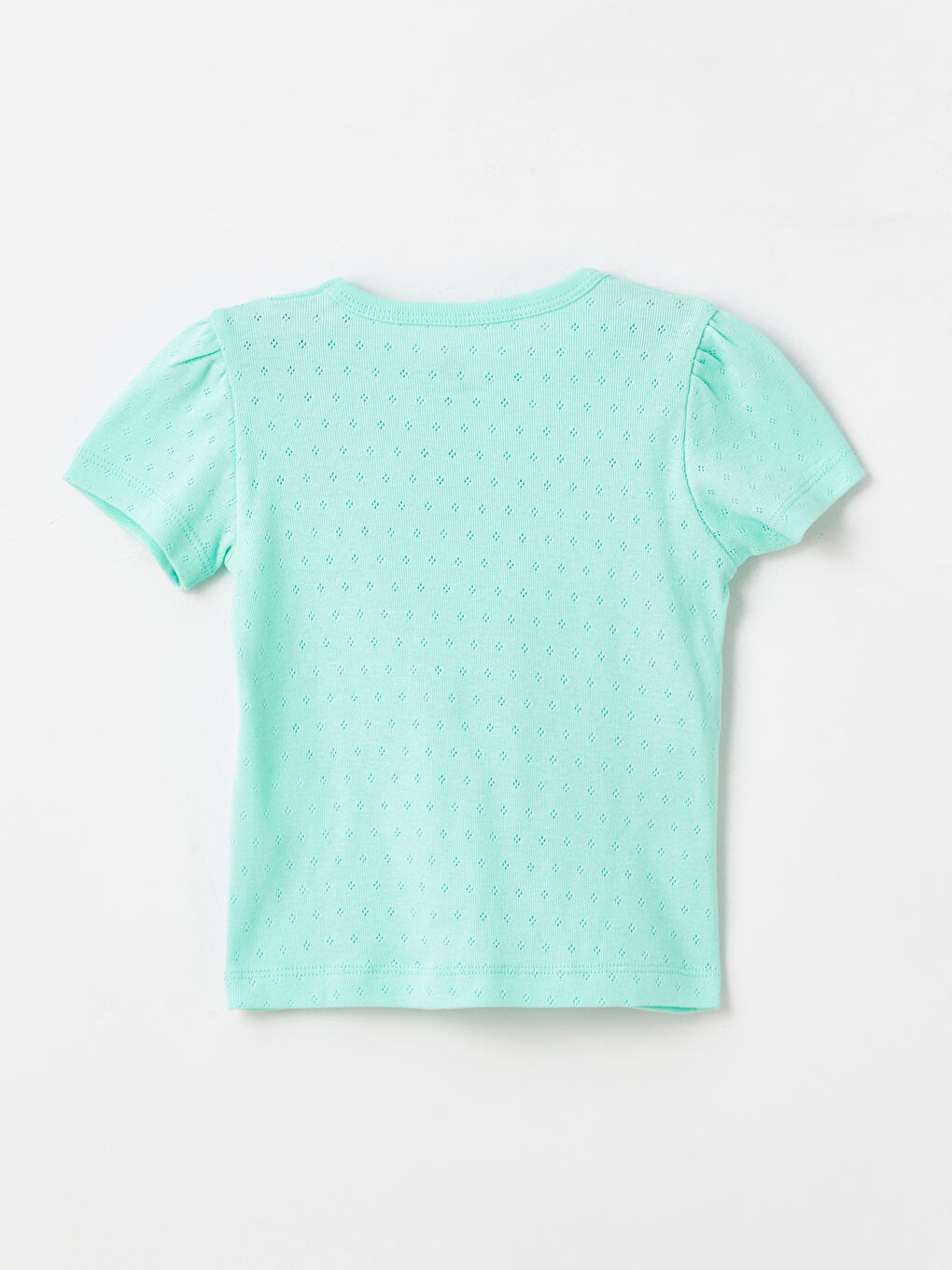 Yeşil Bisiklet Yaka Kısa Kollu Kız Bebek Pijama Takımı-2