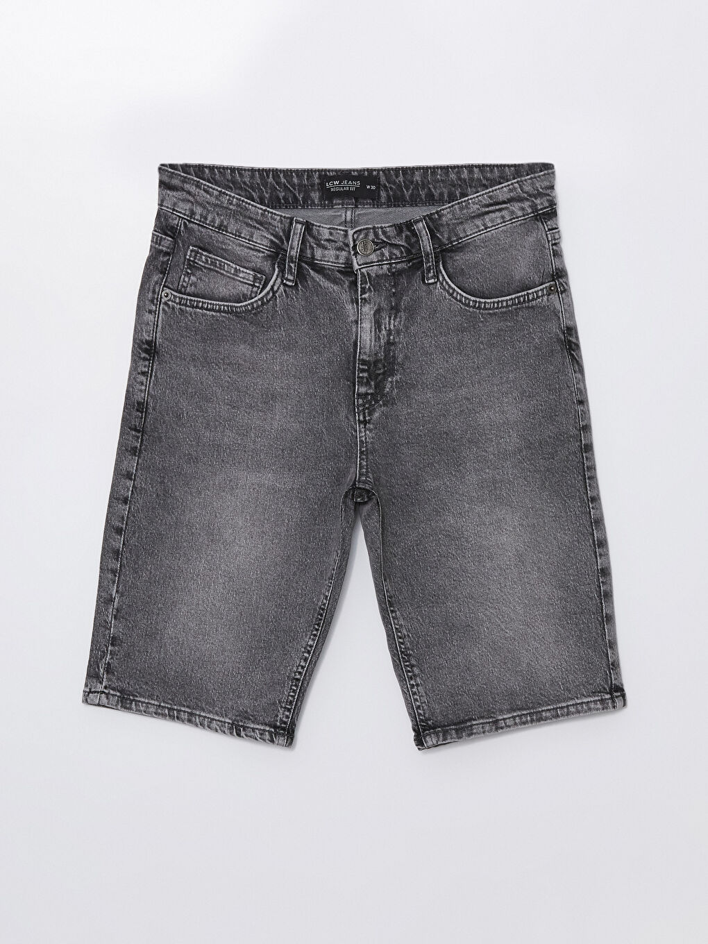 LCW Jeans Gri Rodeo Standart Kalıp Erkek Jean Şort - 5