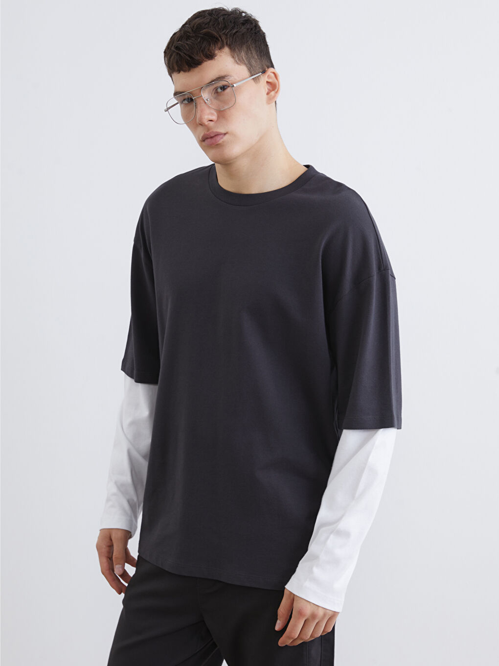 Crew Neck Long Sleeve Men's Sweatshirt-1