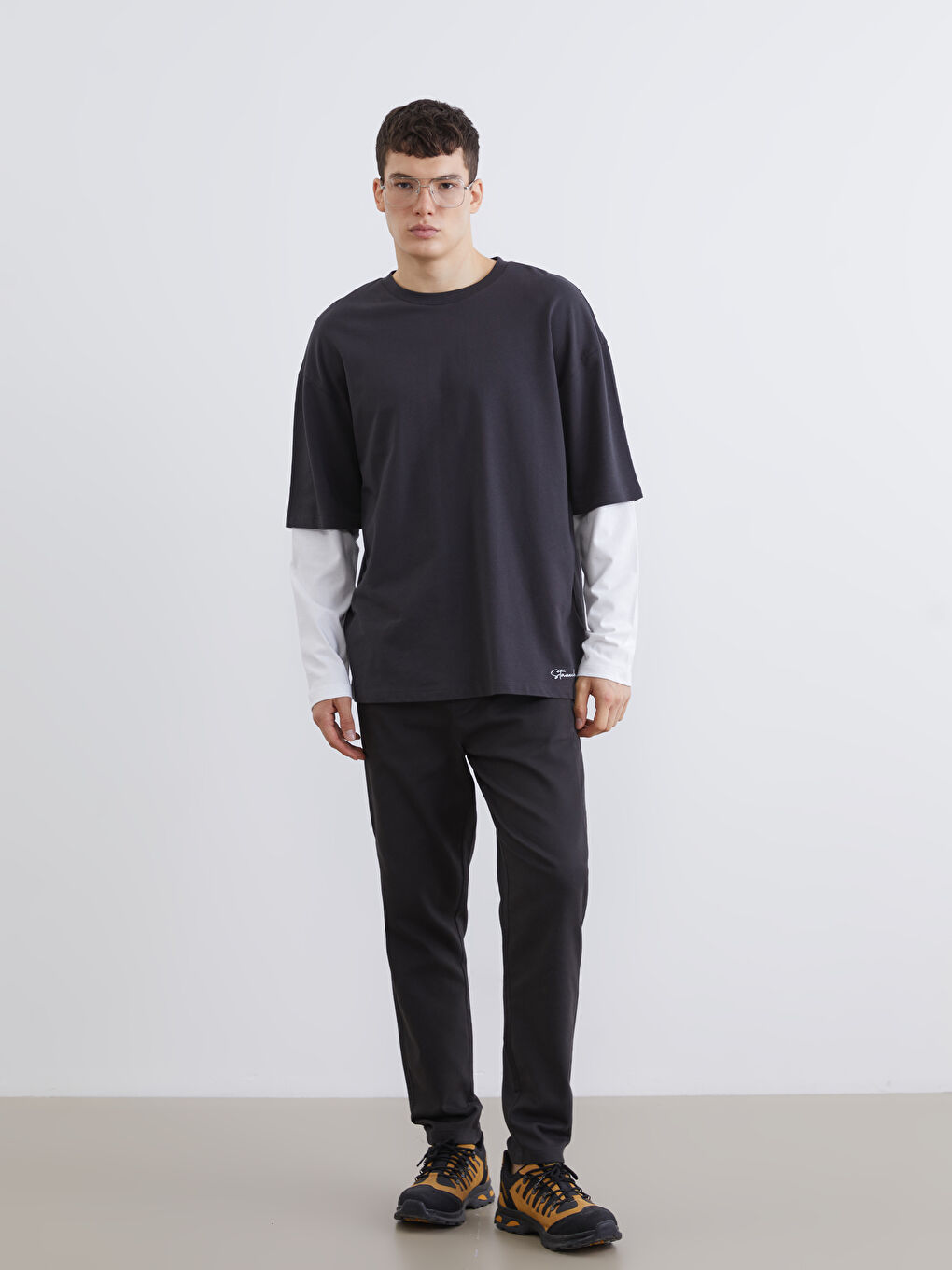 Crew Neck Long Sleeve Men's Sweatshirt-2