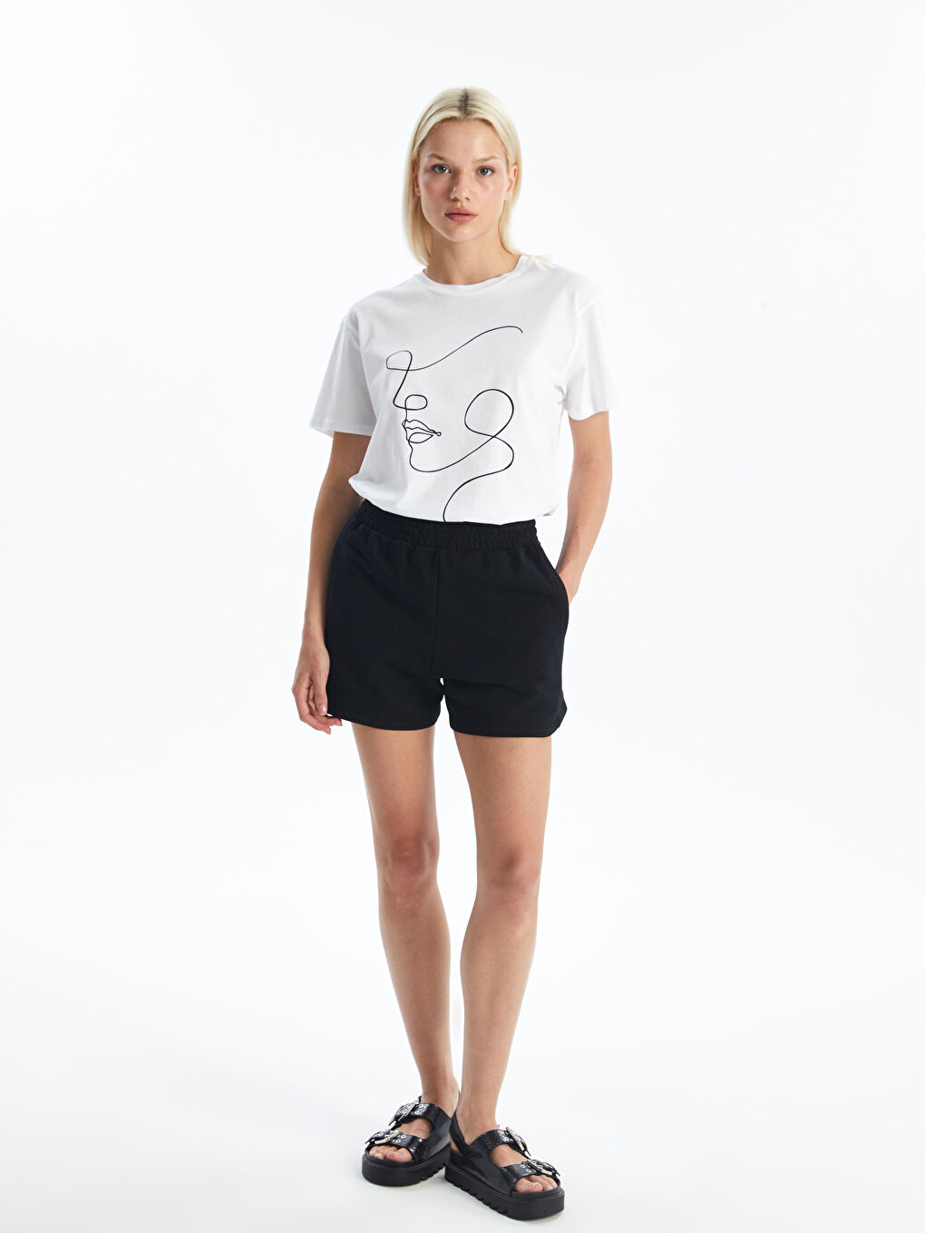 Women's Elastic Waist Regular Shorts -S4LH98Z8-CVL