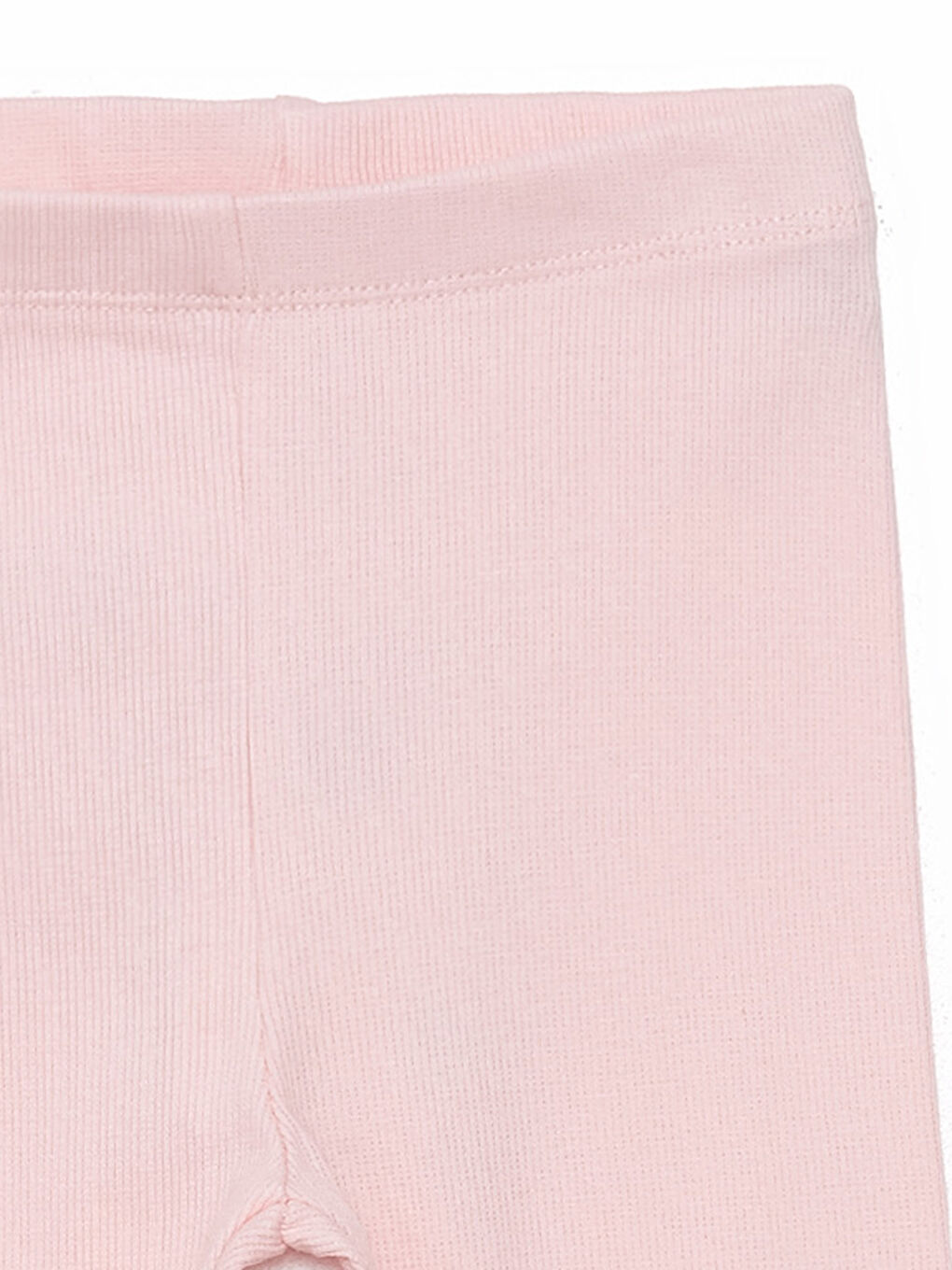 Pembe Beli Lastikli Basic Kız Bebek Tayt-2