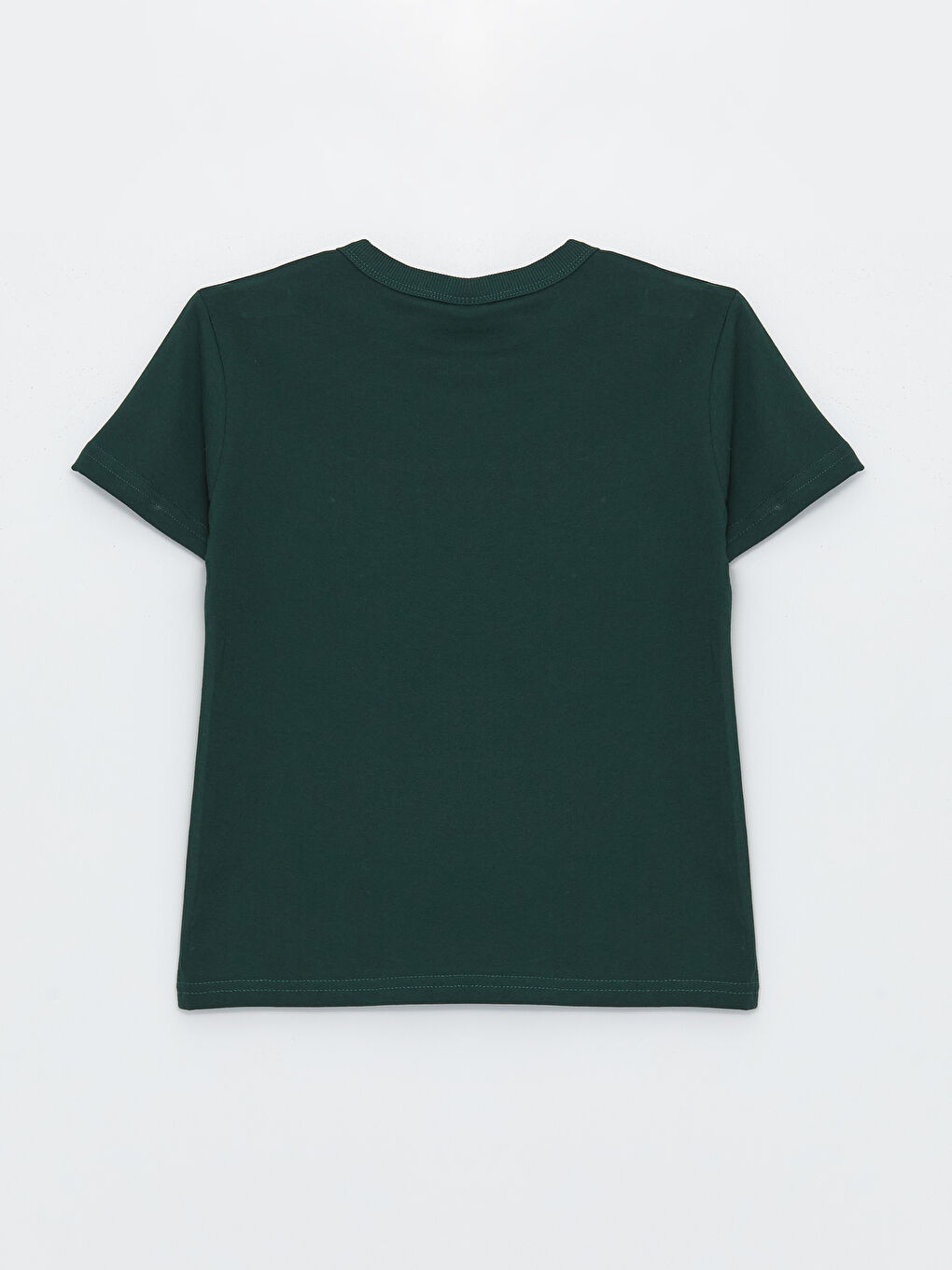 Yeşil Bisiklet Yaka Baskılı Kısa Kollu Erkek Çocuk Tişört-1