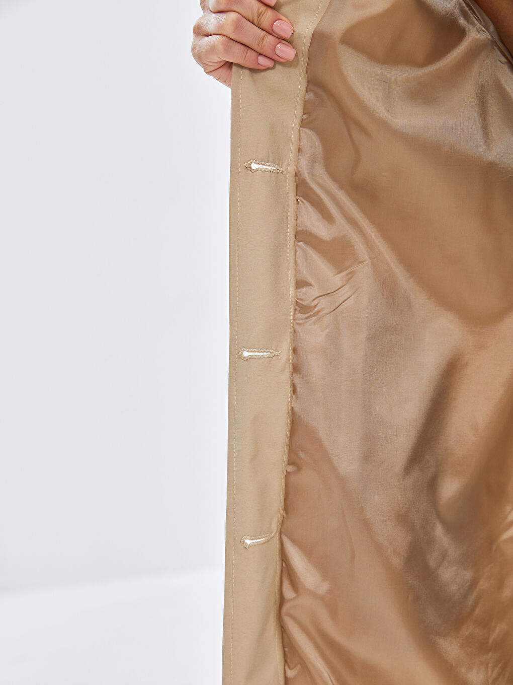 Women's Shirt Collar Plain Trench Coat -S4LI39Z8-SKQ