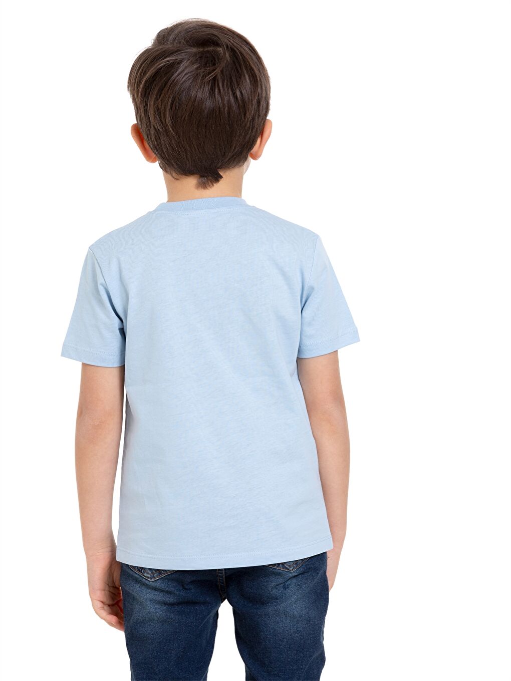 Mavi Bisiklet Yaka Kısa Kollu Erkek Çocuk Tişört-3