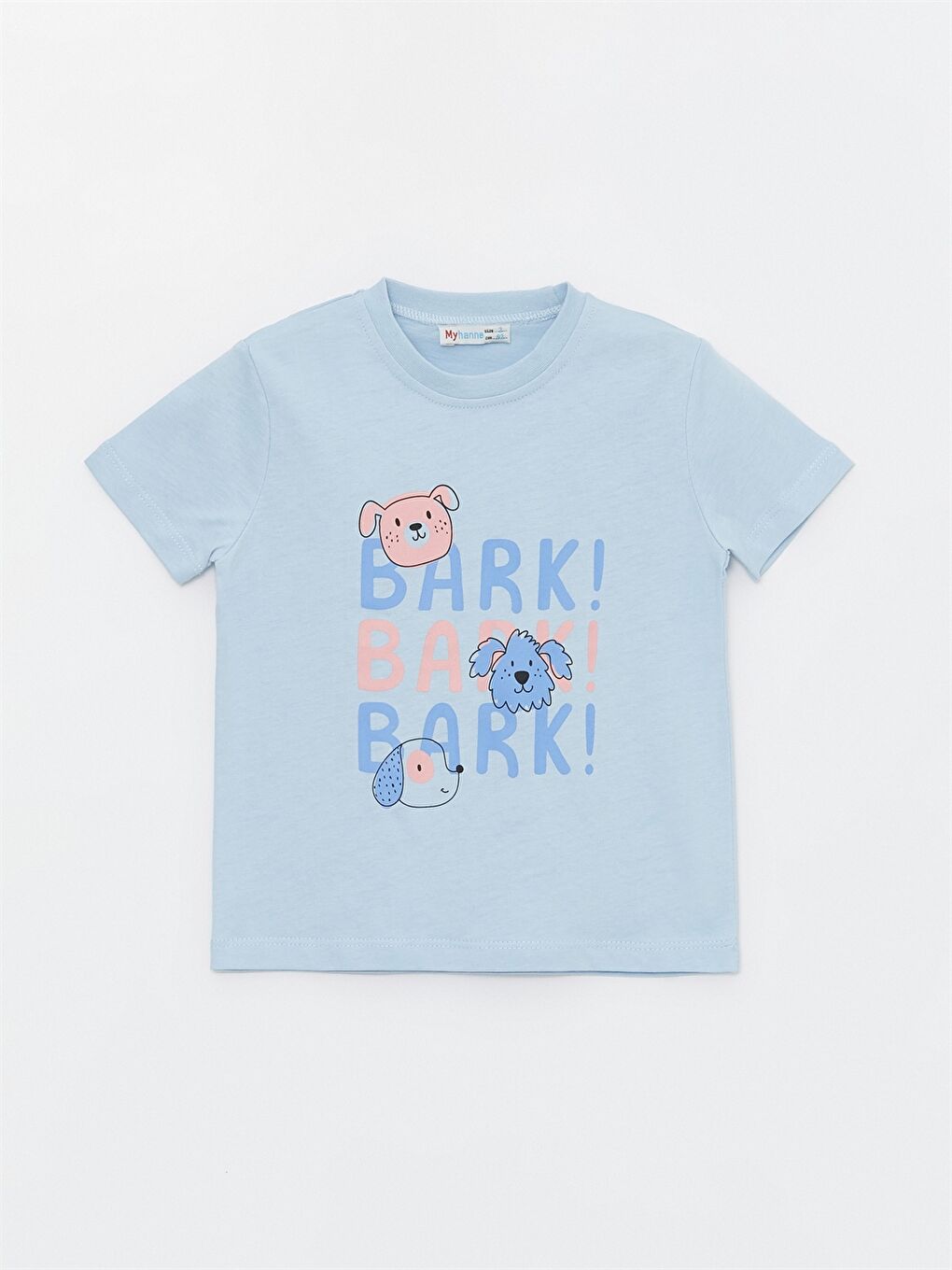 Mavi Bisiklet Yaka Baskılı Erkek Bebek Tişört