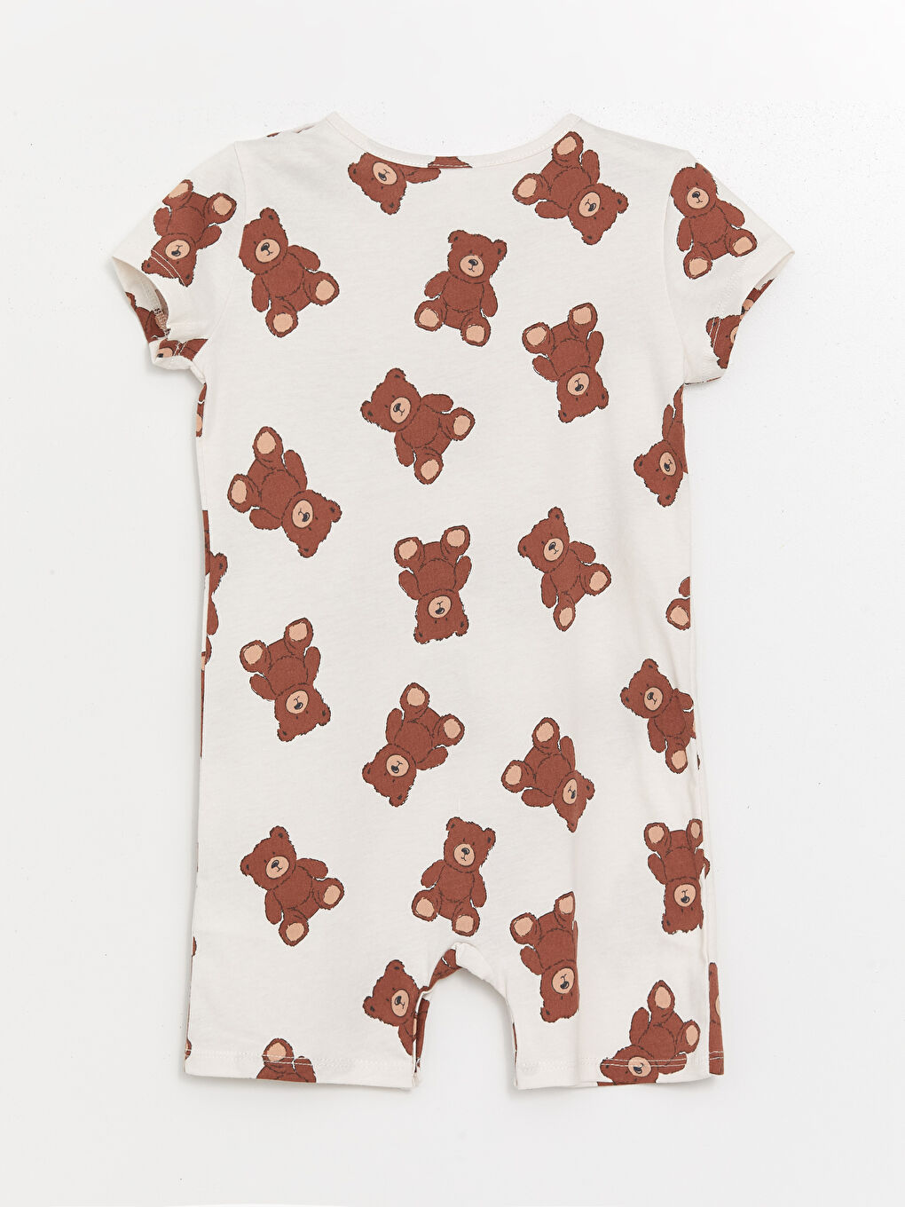 Crew Neck Short Sleeve Printed Baby Boys' Jumpsuit-1