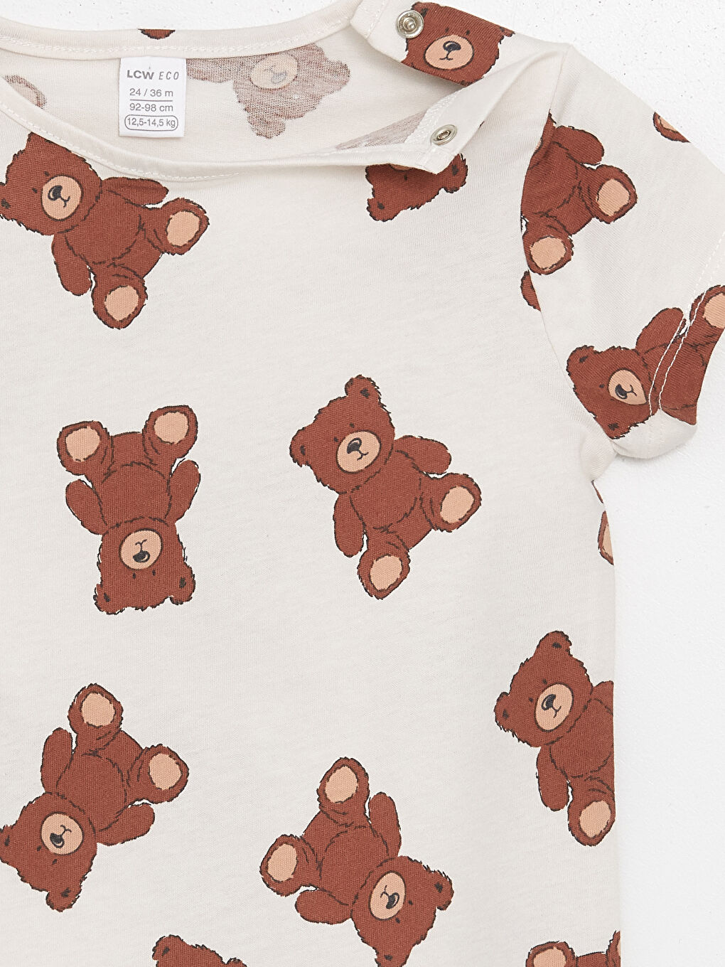 Crew Neck Short Sleeve Printed Baby Boys' Jumpsuit-2