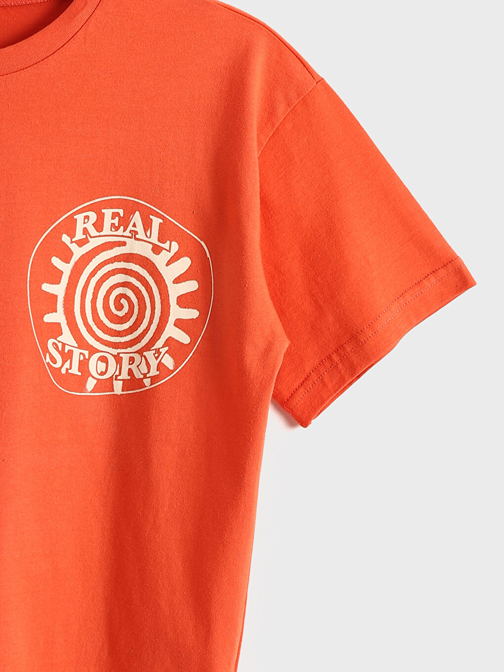Crew Neck Boys' T-Shirt -S4LI79Z4-GNW