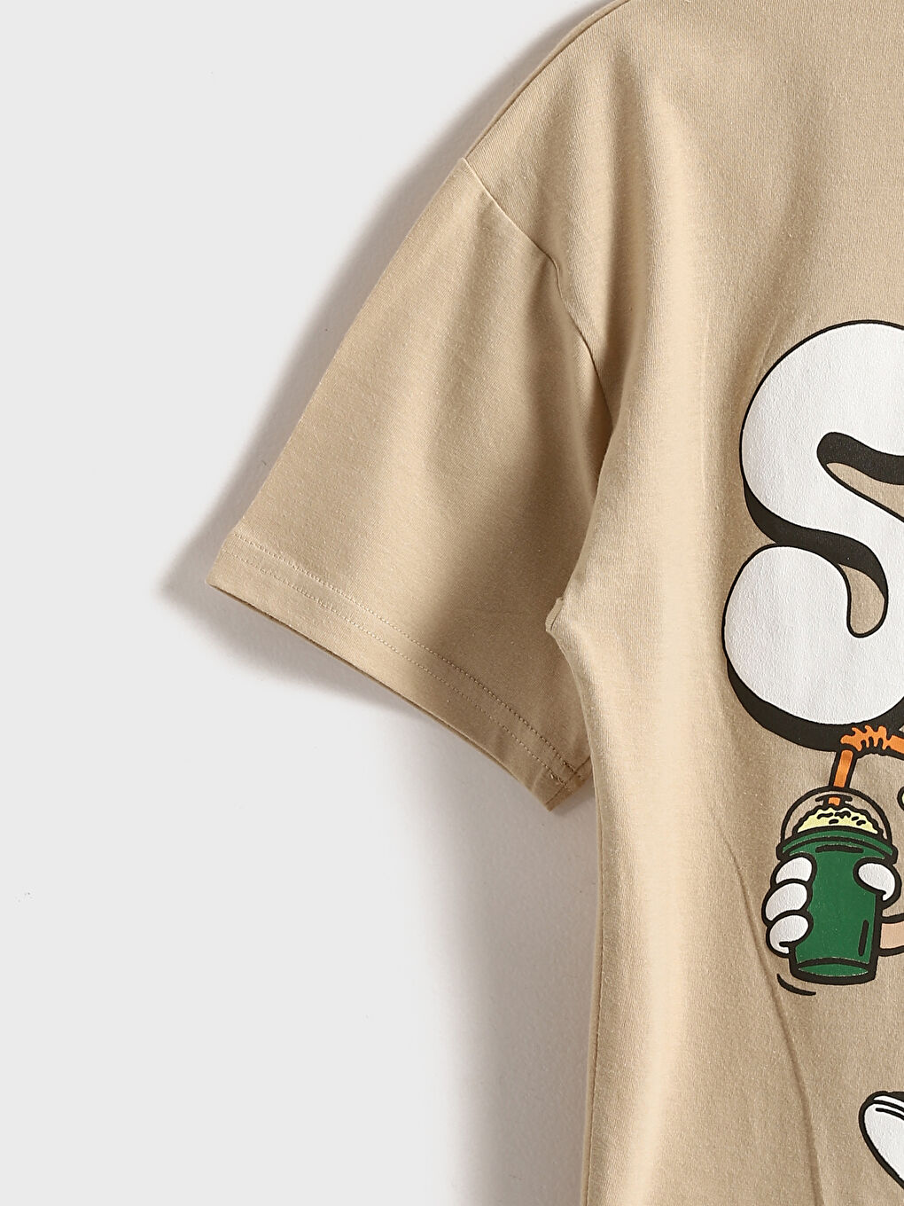 Crew Neck Printed Boys' T-Shirt -S4LI84Z4-FHL