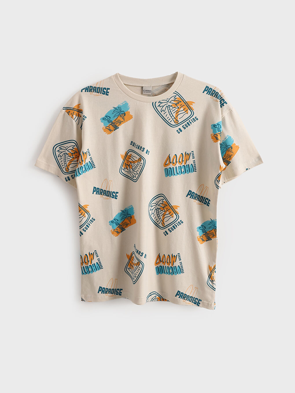 Crew Neck Printed Boys' T-Shirt