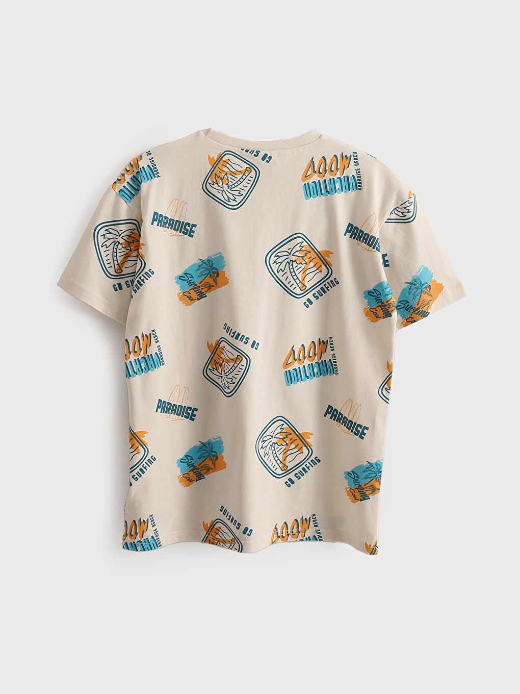 Crew Neck Printed Boys' T-Shirt-1