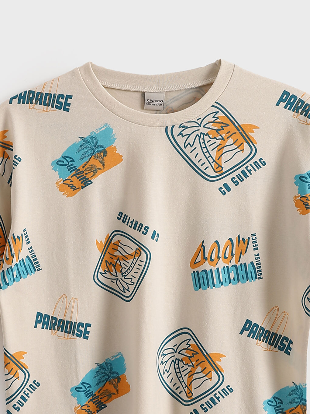 Crew Neck Printed Boys' T-Shirt-2