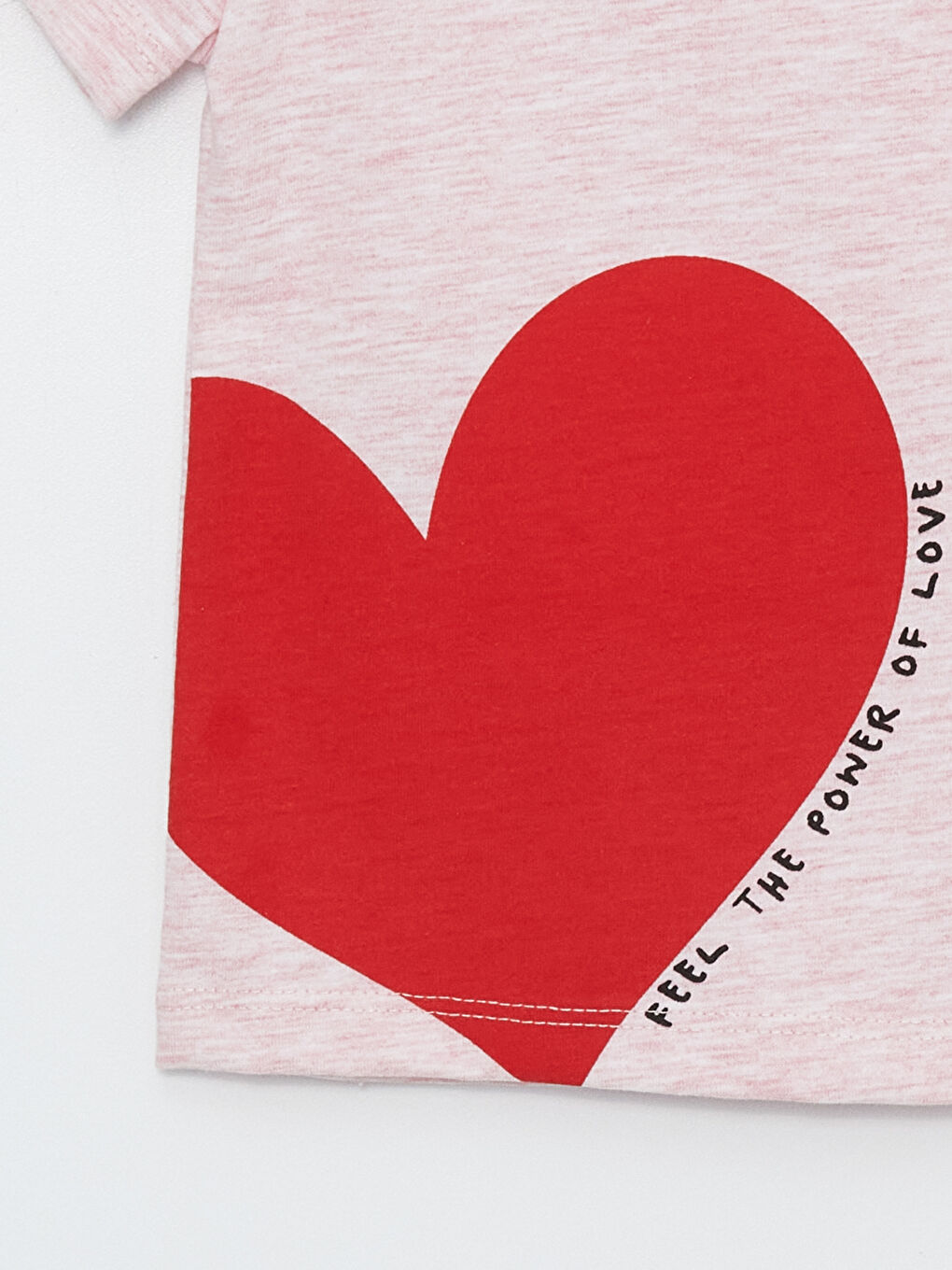 Pembe Bisiklet Yaka Kısa Kollu Baskılı Tişört ve Şort 2'li Takım-5