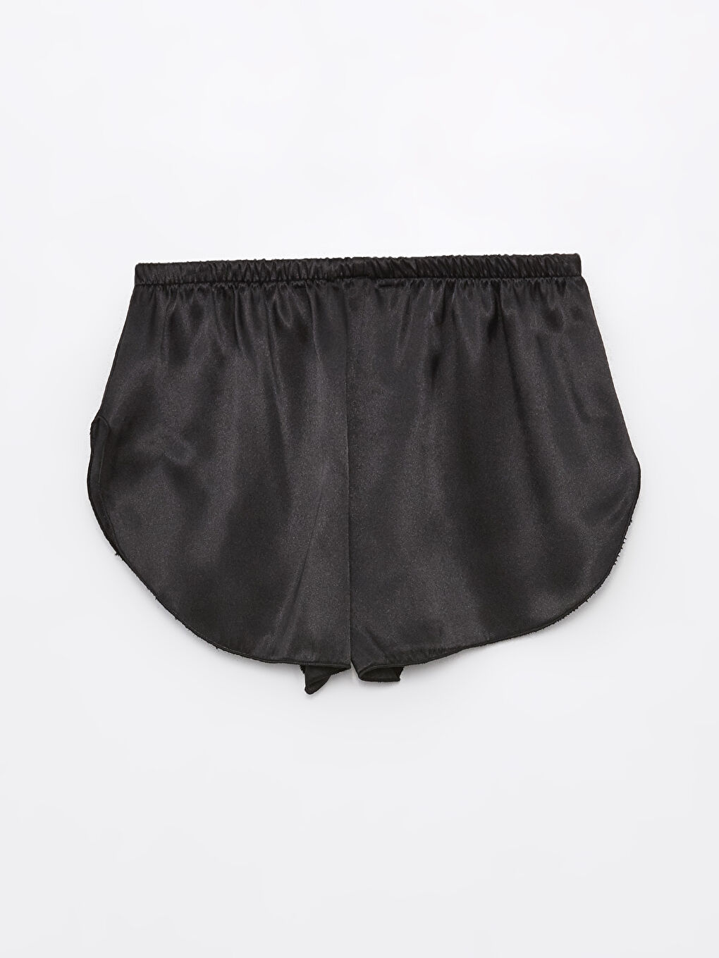 Siyah Saten Şortlu Kadın Pijama Takımı-4