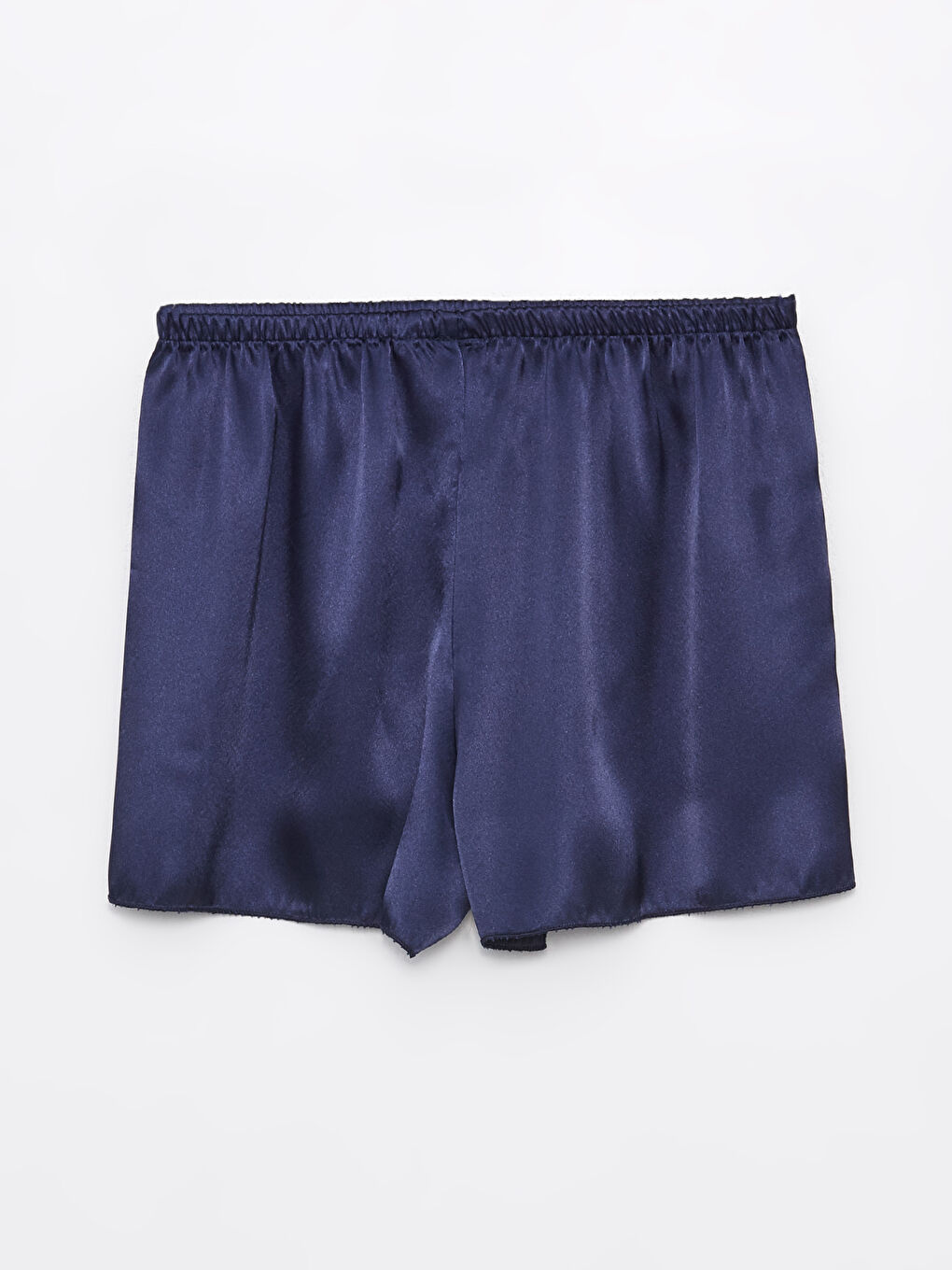 Lacivert Saten Şortlu Kadın Pijama Takımı-2