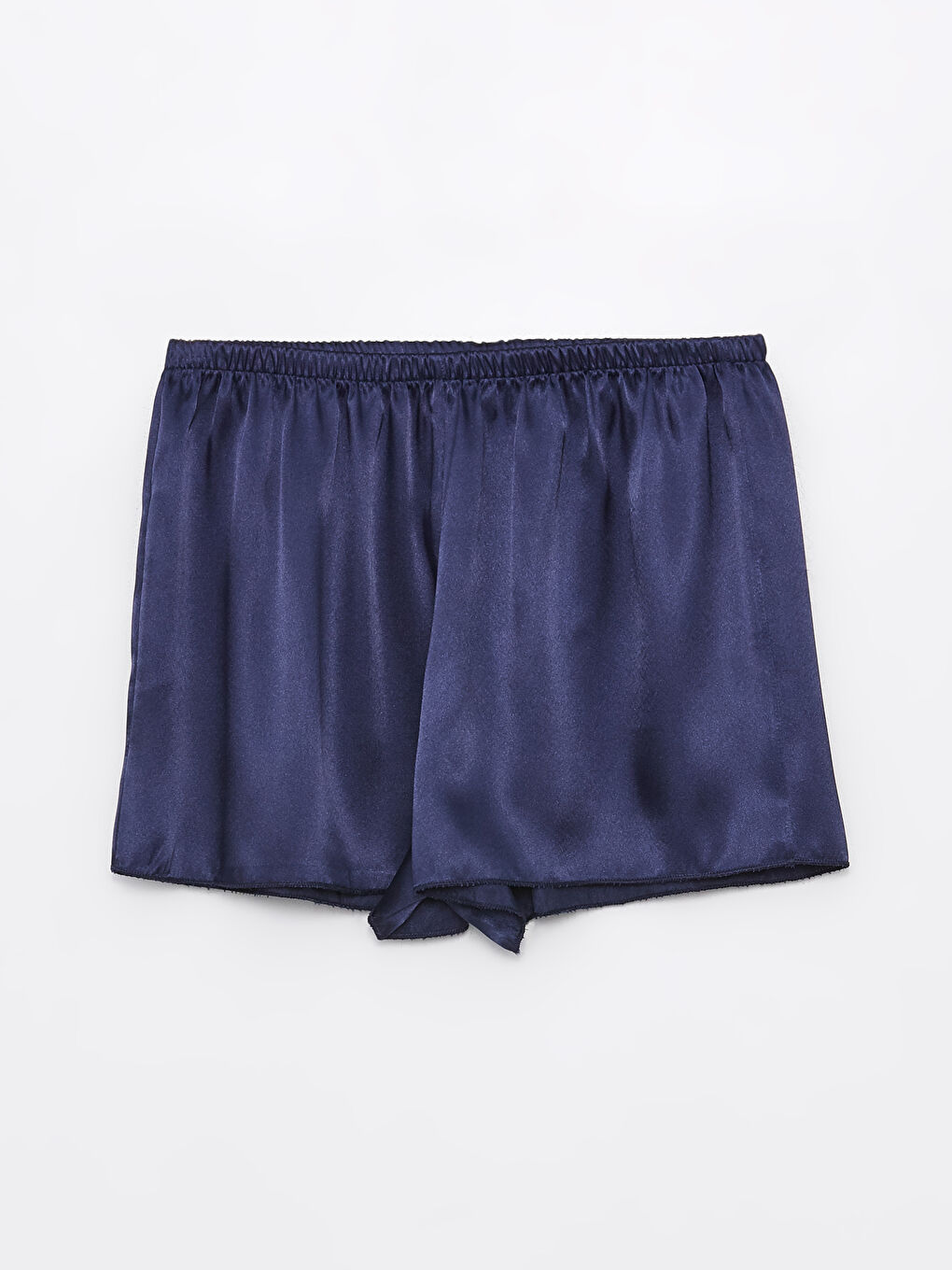 Lacivert Saten Şortlu Kadın Pijama Takımı-4