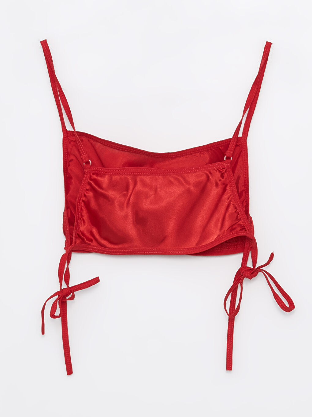 Kırmızı Saten Şortlu Kadın Pijama Takımı-3