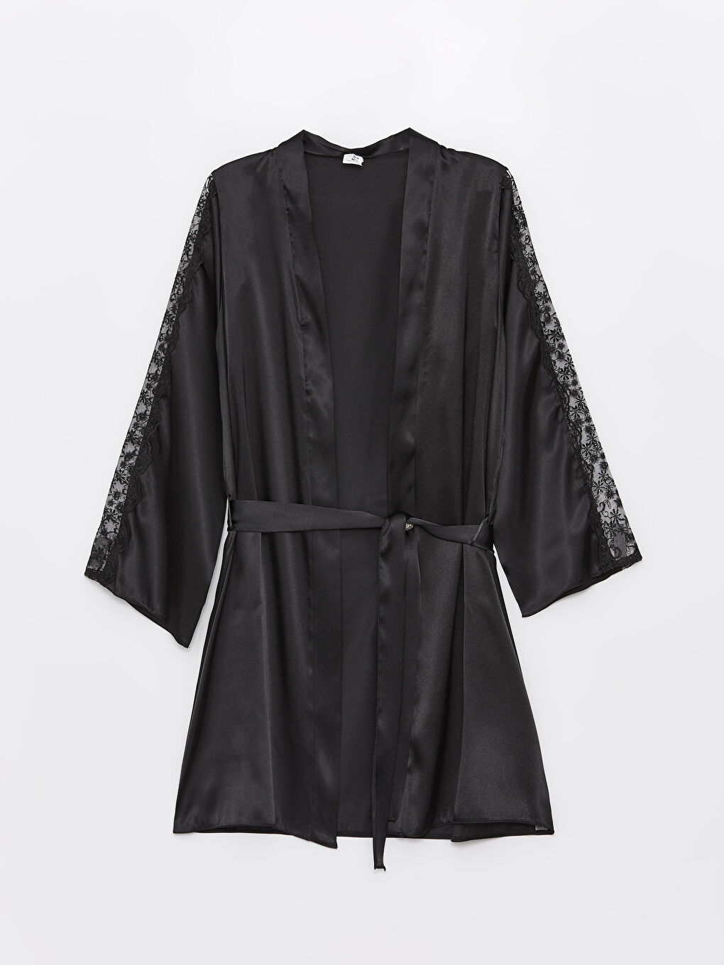 Siyah Kadın Saten Gecelik-2