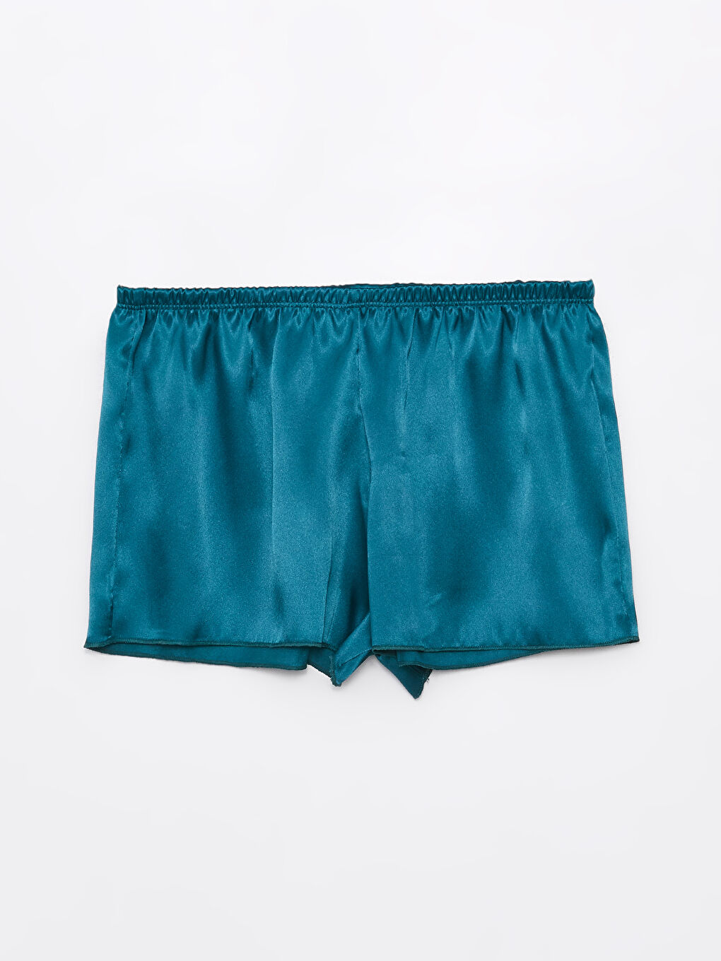 Yeşil Saten Şortlu Kadın Pijama Takımı-2