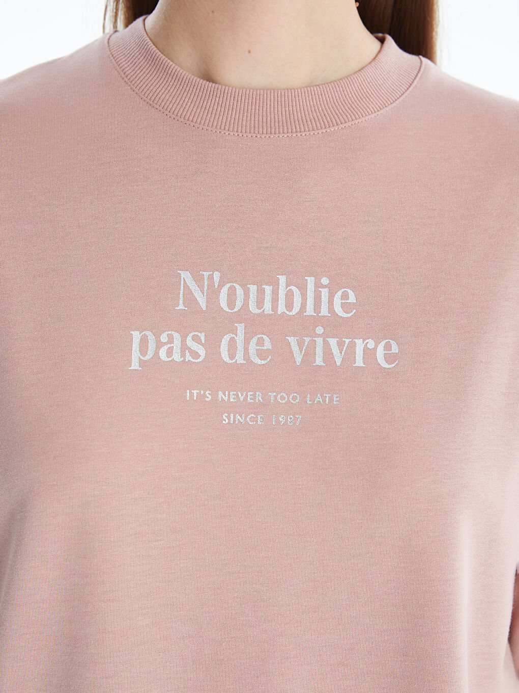 Crew Neck Printed Women's Sweatshirt Tunic-2