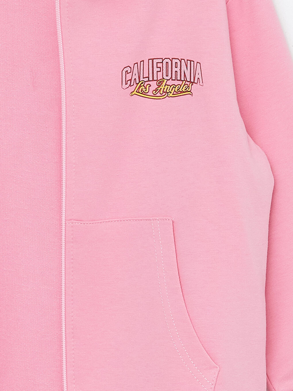 Calimera Kids Pembe Kapüşonlu Kız Çocuk Fermuarlı Sweatshirt - 2