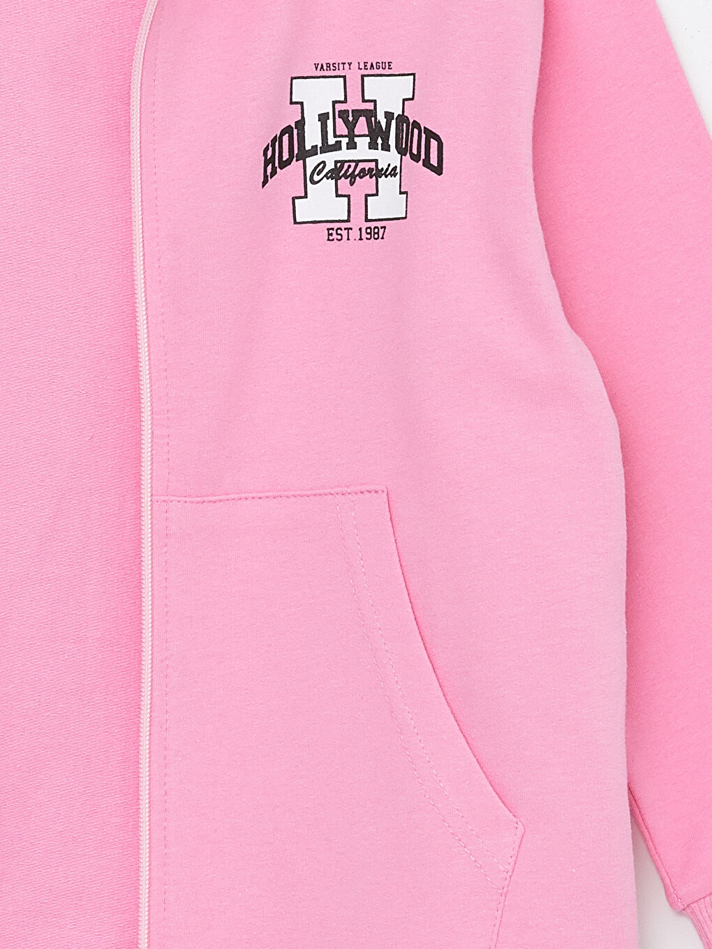 Calimera Kids Pembe Kapüşonlu Kız Çocuk Fermuarlı Sweatshirt - 2