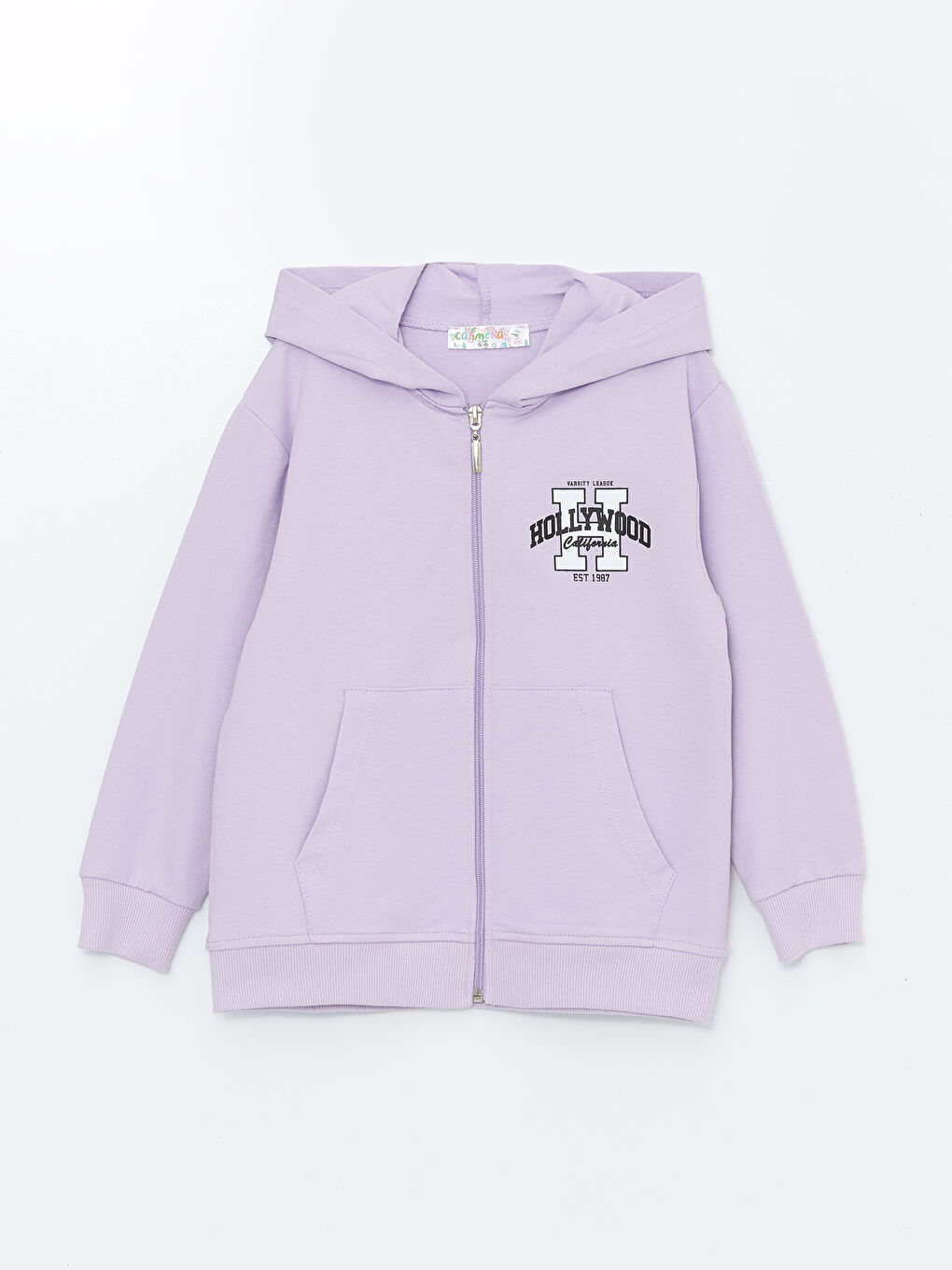 Calimera Kids Lila Kapüşonlu Kız Çocuk Fermuarlı Sweatshirt - 3