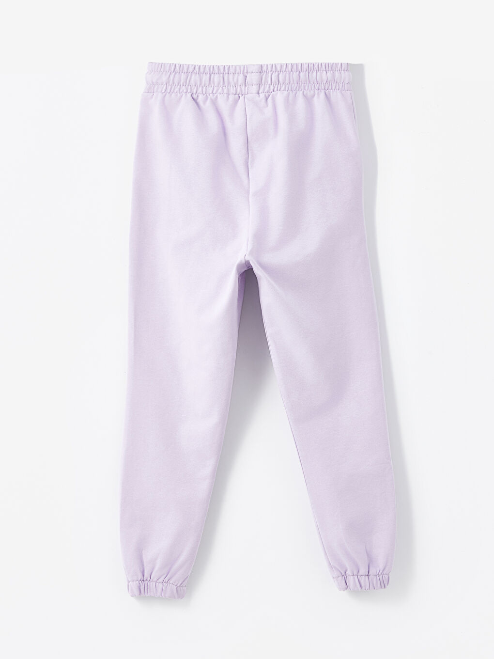 Lila Bisiklet Yaka Kız Çocuk Tişört ve Eşofman Altı-4