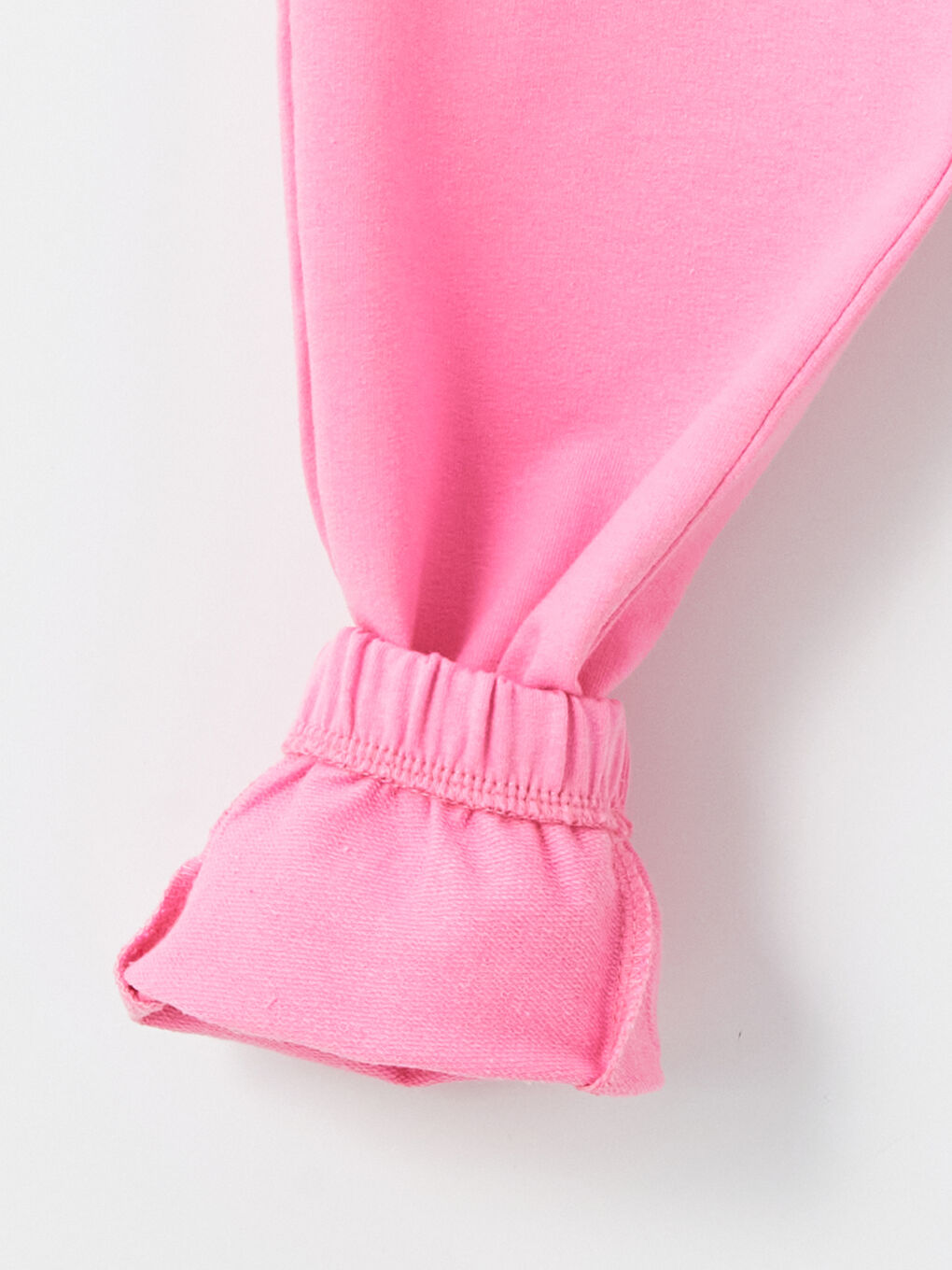 Pembe Bisiklet Yaka Kız Çocuk Tişört ve Eşofman Altı-5