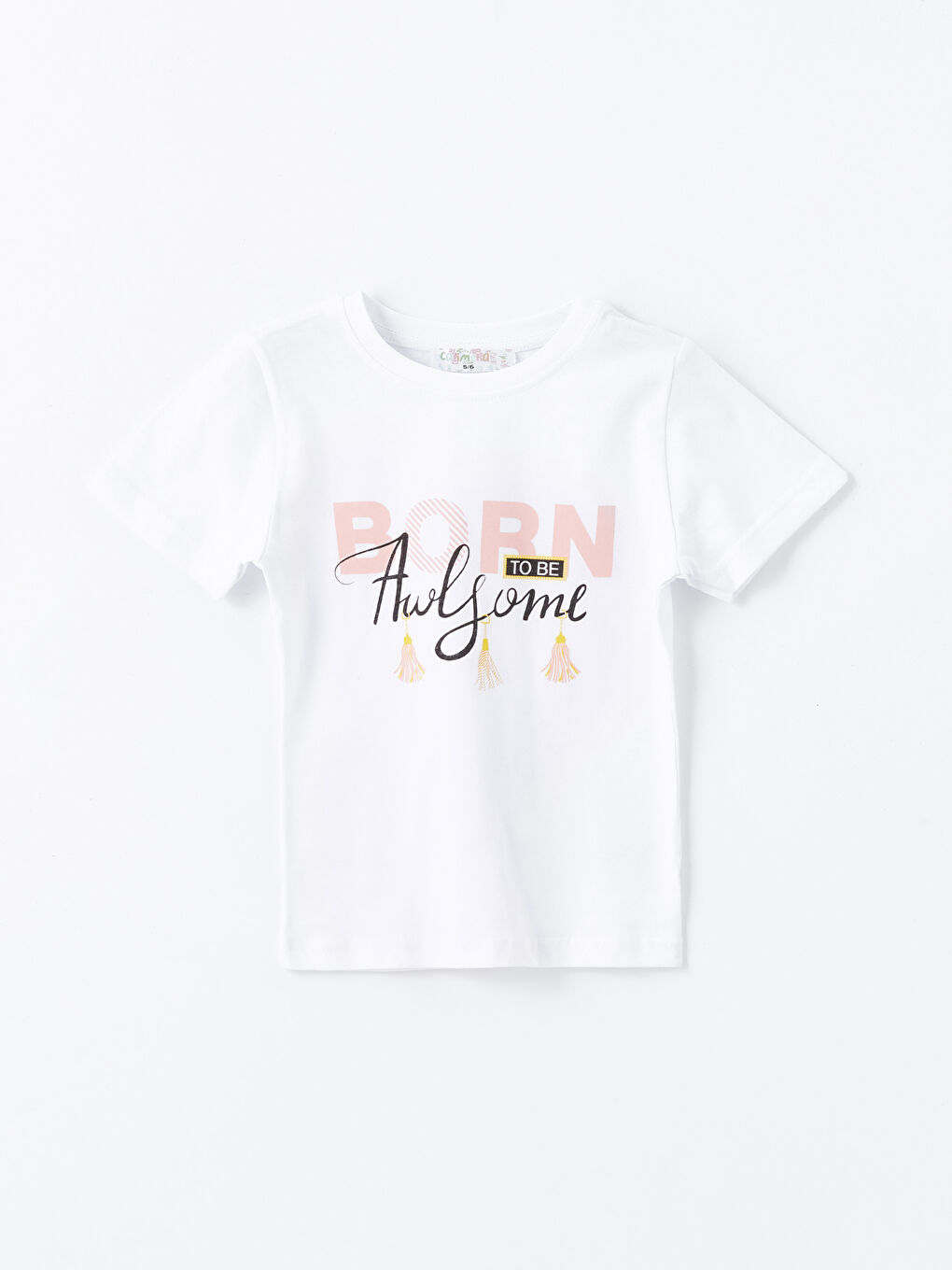 Lila Bisiklet Yaka Kız Çocuk Tişört ve Eşofman Altı-1