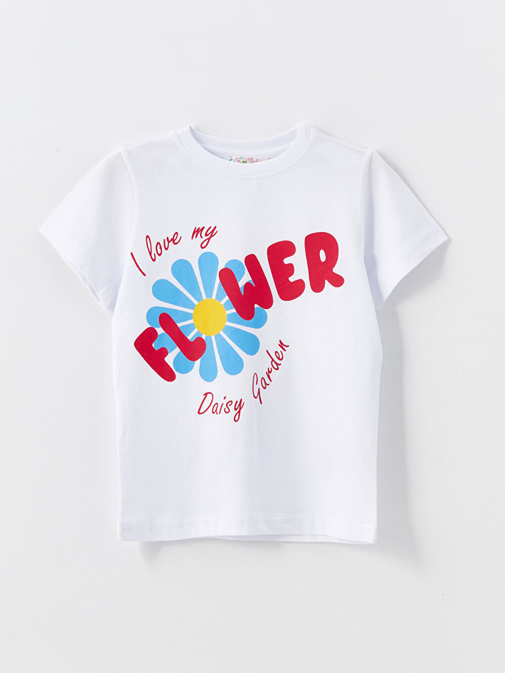 Sarı Bisiklet Yaka Baskılı Kız Çocuk Tişört ve Şort 2'li Takım-1