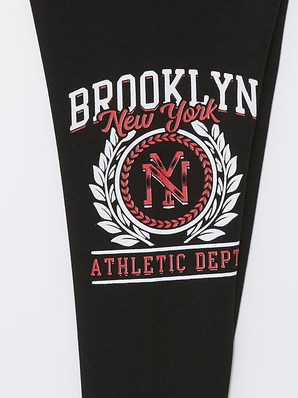 Siyah Beli Lastikli Baskılı Kız Çocuk Kapri Tayt-1