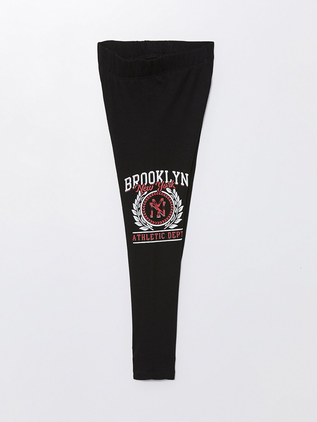 Siyah Beli Lastikli Baskılı Kız Çocuk Kapri Tayt-2