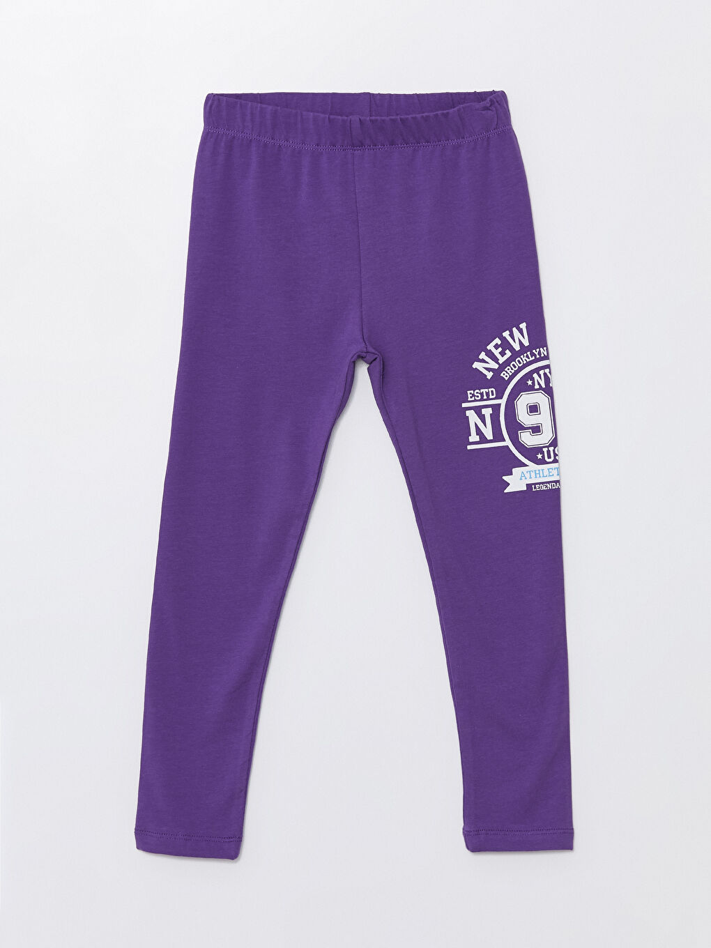 Mor Baskılı Kız Çocuk Kapri Tayt-2