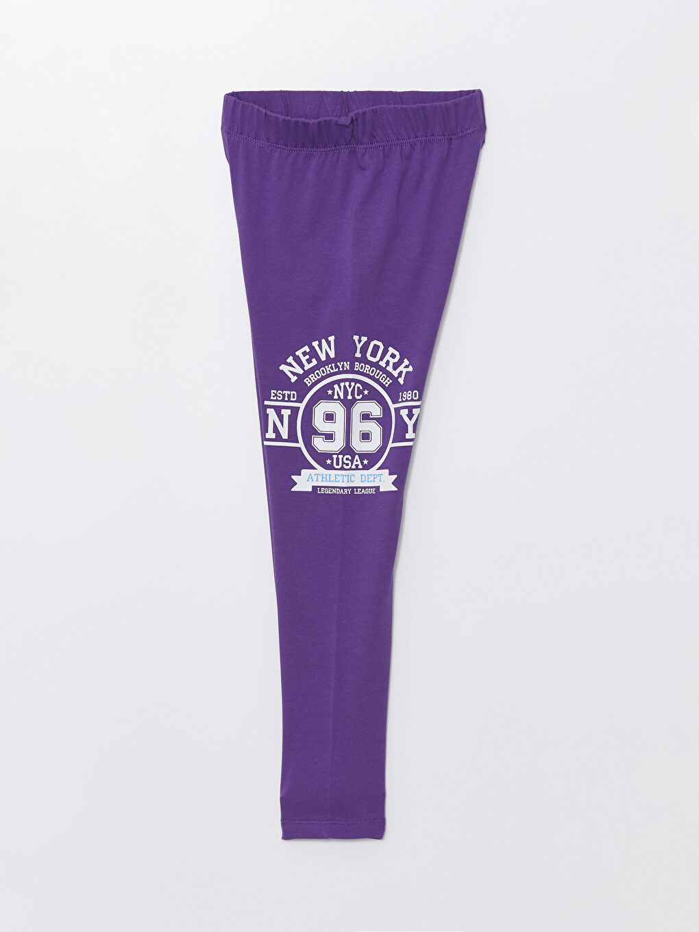 Mor Baskılı Kız Çocuk Kapri Tayt-3