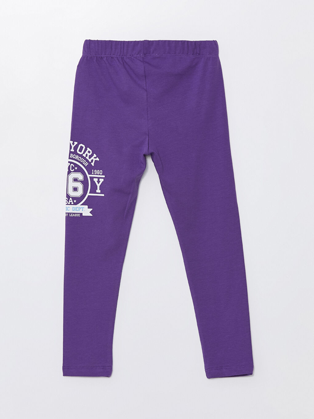 Mor Baskılı Kız Çocuk Kapri Tayt-4