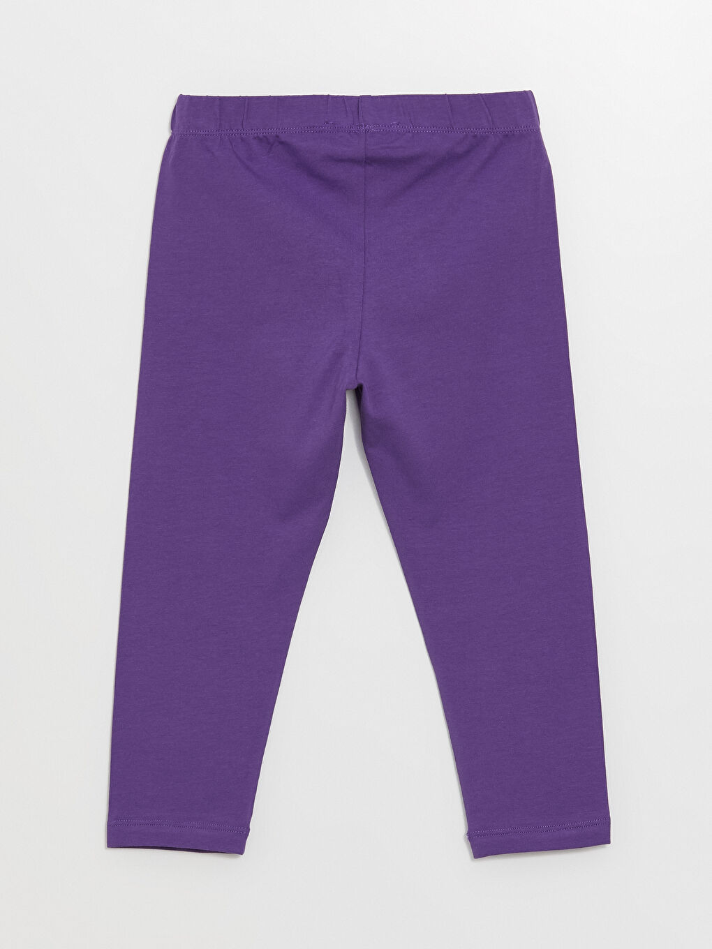 Mor Beli Lastikli Basic Kız Çocuk Kapri Tayt-2