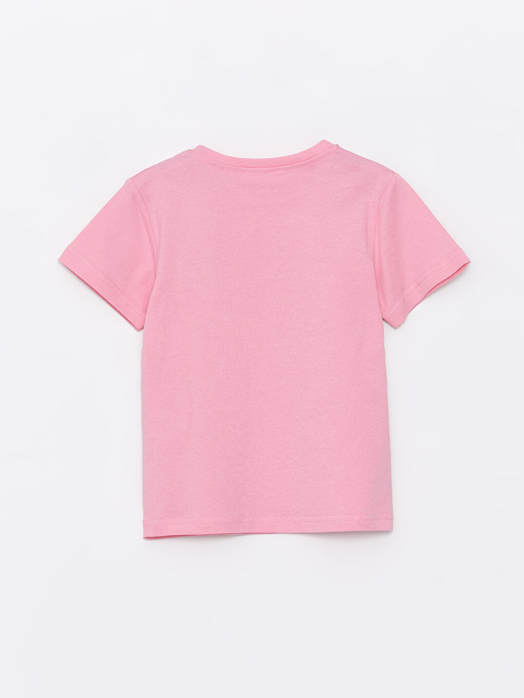 Pembe Bisiklet Yaka Baskılı Kız Çocuk Tişört-4