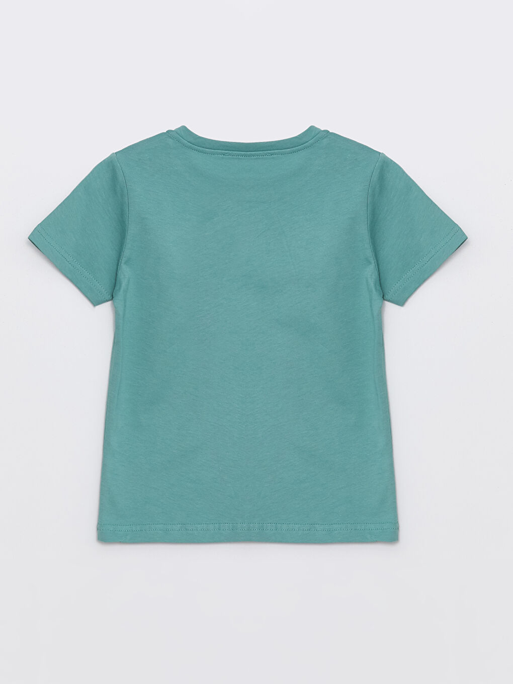 Yeşil Bisiklet Yaka Kız Çocuk Tişört-1