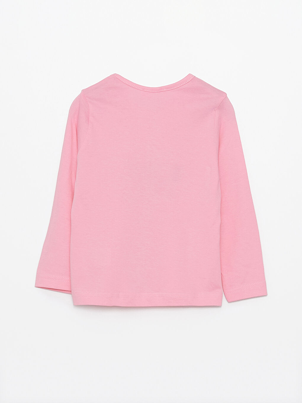 Pembe Bisiklet Yaka Baskılı Kız Çocuk Tişört-1