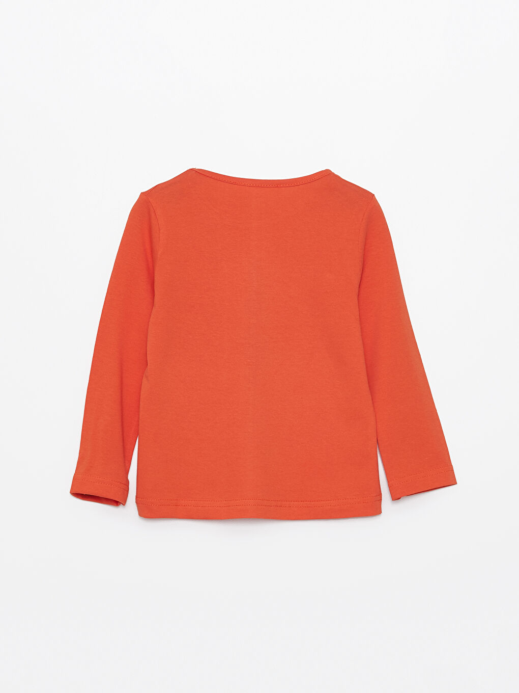 Turuncu Bisiklet Yaka Baskılı Kız Çocuk Tişört-3