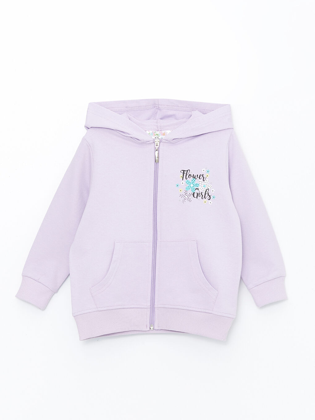 Calimera Kids Lila Kapüşonlu Kız Bebek Fermuarlı Sweatshirt