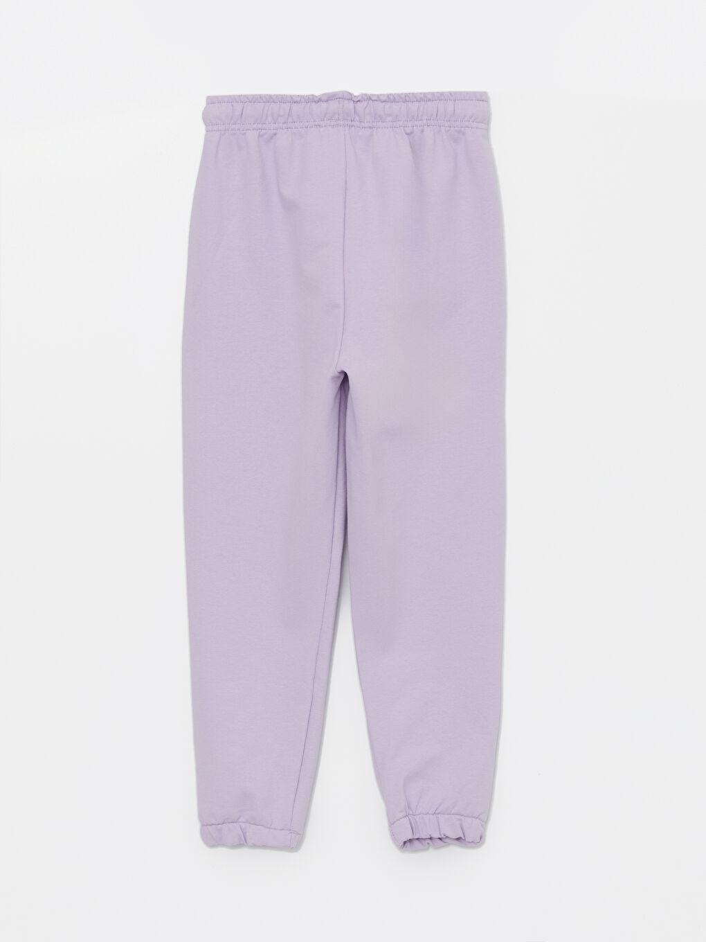 Lila Bisiklet Yaka Kız Bebek Tişört ve Eşofman Altı-5