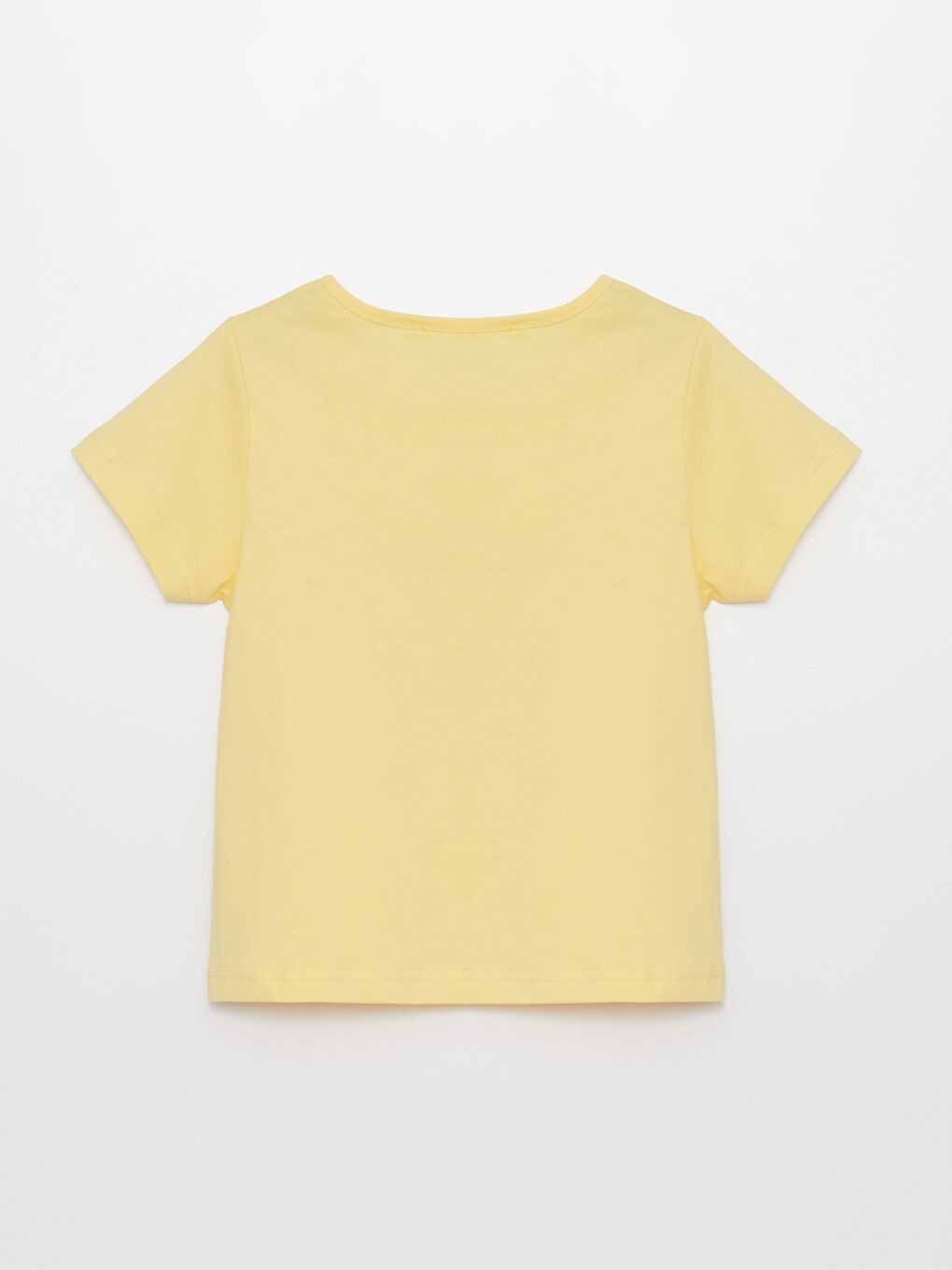 Sarı Bisiklet Yaka Baskılı Kız Bebek Tişört-1