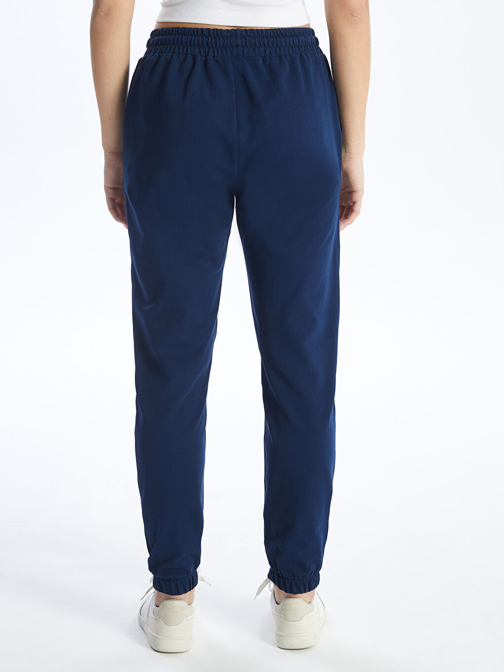 Lacivert Beli Lastikli Kadın Eşofman Alt-3