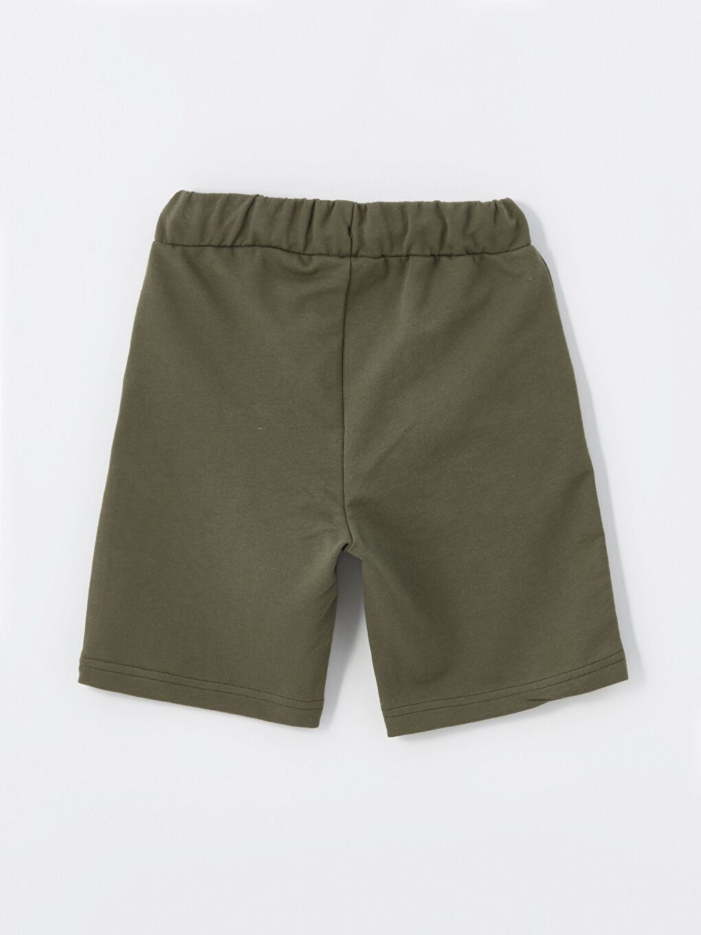 Haki Bisiklet Yaka Baskılı Erkek Çocuk Tişört ve Şort 2'li Takım-6