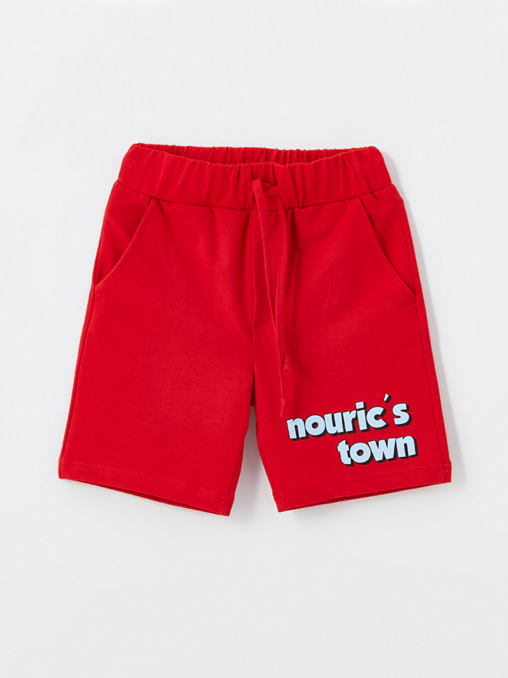 Kırmızı Bisiklet Yaka Erkek Çocuk Tişört ve Şort-4