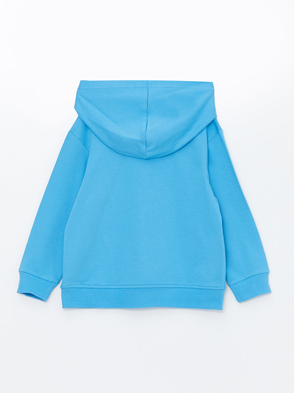Mavi Kapüşonlu Erkek Çocuk Fermuarlı Sweatshirt-1