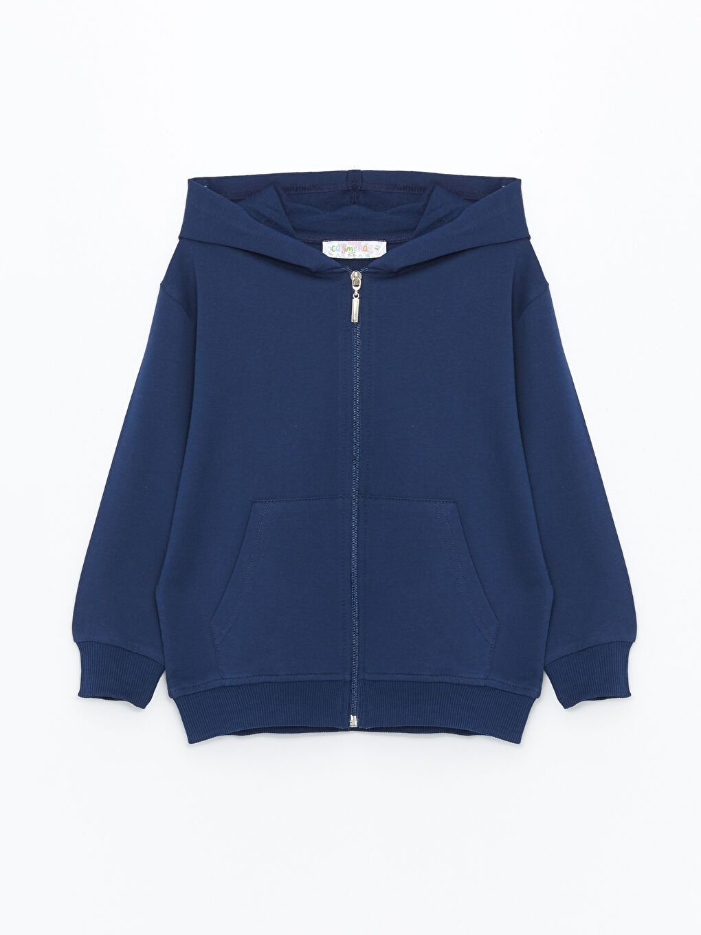 Lacivert Kapüşonlu Erkek Çocuk Fermuarlı Sweatshirt